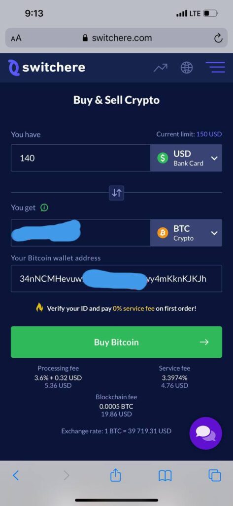 cc to btc